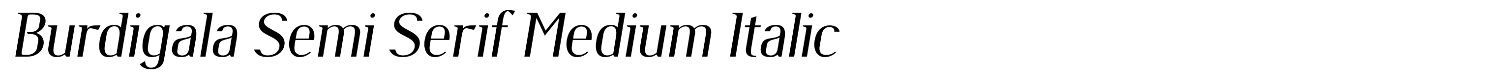 Burdigala Semi Serif Medium Italic